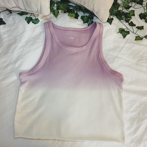 Purple and White Ombré tank top